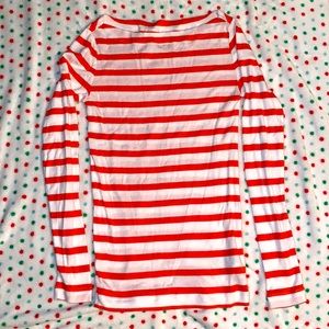 GAP Long Sleeve Striped Boatneck Top